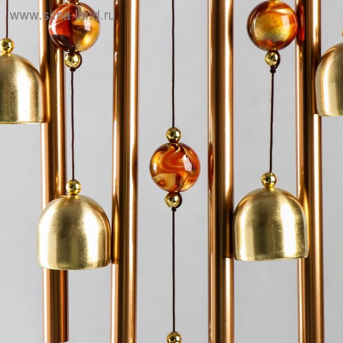 Музыка ветра металл, пластик Музыка ветра металл, пластик "Ожерелье и сердце" 4 трубки 5 колокольчиков 54 см