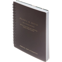 Блокнот BS, 102х142мм, 80л., клетка,  спираль. Flora, черный, N4253