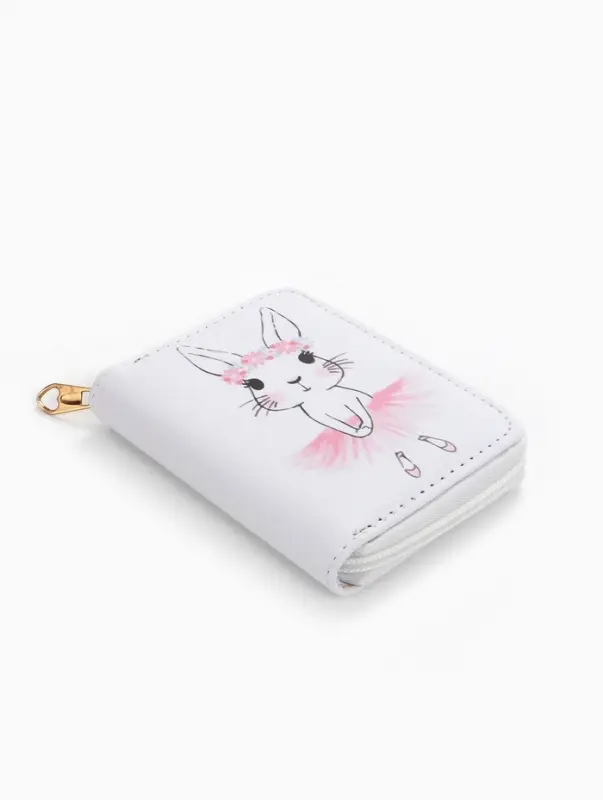 Кошелёк на молнии Выбражулька &laquo;Зайка&raquo;, белый