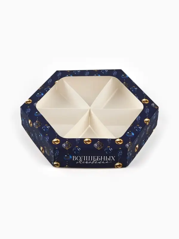 Коробка складная &laquo;Новогодние снежные шары&raquo;, 20&times;23&times;4 см