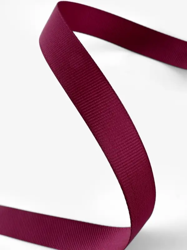 Лента репсовая, 15 мм, 23&plusmn;1 м, бордовая №80