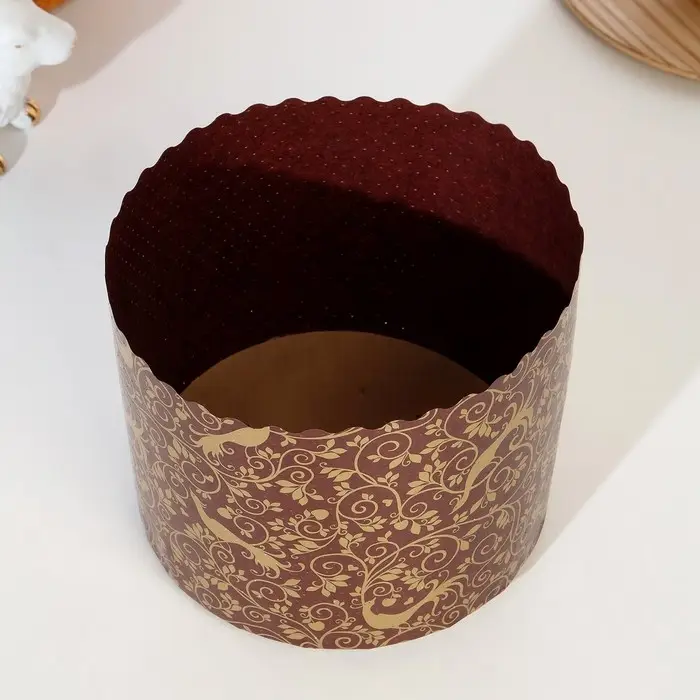 Форма бумажная для кекса, маффинов и кулича Форма бумажная для кекса, маффинов и кулича "РАЙСКИЙ САД" 124х100мм ( фасовка 1200 шт)