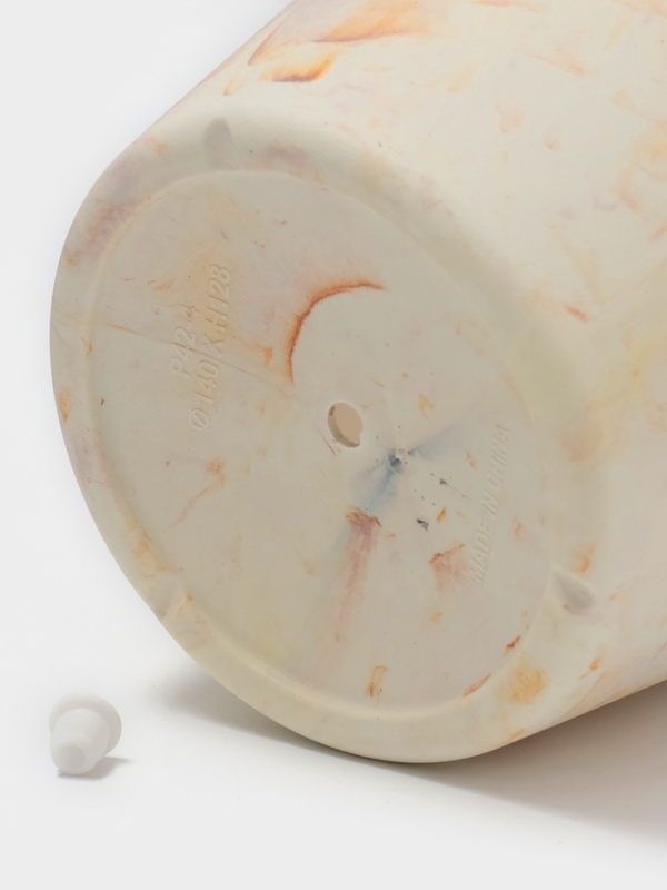 Кашпо круглое  Кашпо круглое "SandStorm" d14х13 см, цвет оранжевый