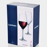 Набор бокалов для вина Luminarc Celeste, 450 мл, размер одного бокала 8&times;24 см, 2 шт., стекло, прозрачный