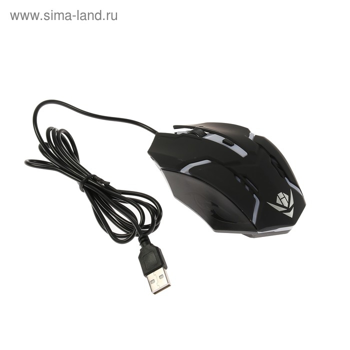 Мышь Nakatomi MOG-03U Gaming, игровая, проводная, 4 кнопки, подсветка, 1600 dpi, USB, чёрная Мышь Nakatomi MOG-03U Gaming, игровая, проводная, 4 кнопки, подсветка, 1600 dpi, USB, чёрная