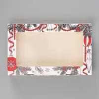 Коробка подарочная новогодняя, складная 20&times;12&times;4 см &laquo;С Новым годом!&raquo;