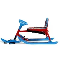 Снегокат &laquo;Twiny 1+&raquo; sportcar, со спинкой, голубой, красный, TW1+/SC Nika Kids