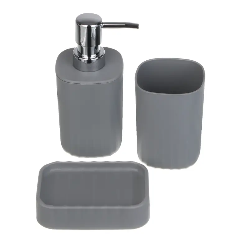 Диспенсер для жидкого мыла тм VETTA Сидней, 250мл, пластик, PP, серый, 7x16см