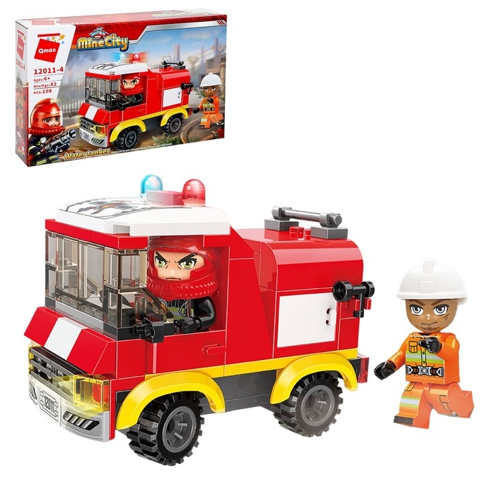 Конструктор Огнеборцы «Пожарная машина», 4 вида, МИКС Конструктор Огнеборцы «Пожарная машина», 4 вида, МИКС