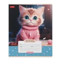 Тетрадь 12 листов в клетку на скрепке &laquo;Мы котики!&raquo;, МИКС