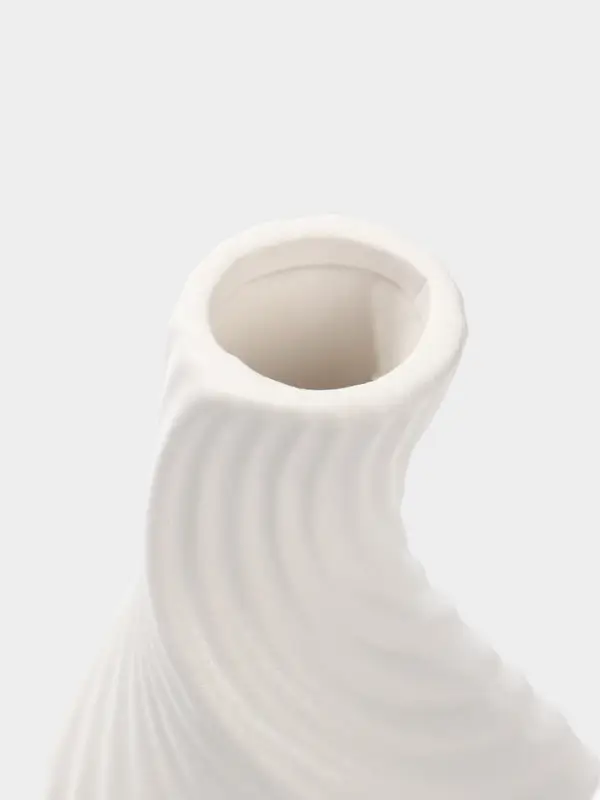 Ваза настольная керамика "Пласидо" 18х8 см, белый