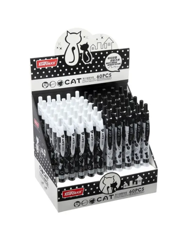 Ручка шариковая &laquo;Кошки&raquo;, автоматическая, синий стержень, узел 0.5 мм, корпус с рисунком, МИКС