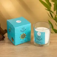 Свеча с кристаллом внутри Sea and Summer After the rain, 120 г, соевый воск, после дождя