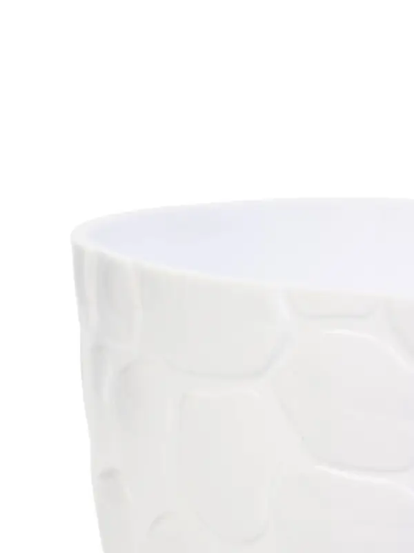 Горшок для цветов с поддоном &laquo;Камешки&raquo;, 5 л, пластиковый, белый