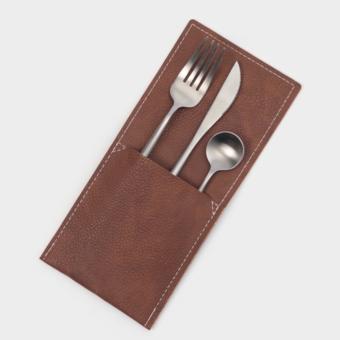 Конверт для столовых приборов Magistro, экокожа, 23,5×10,8 см, коричневый Конверт для столовых приборов Magistro, экокожа, 23,5×10,8 см, коричневый