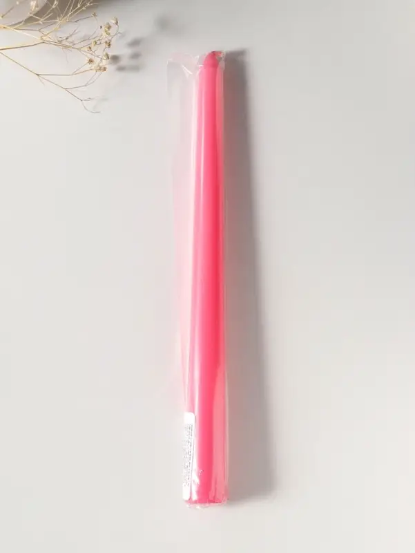 Свеча античная 25 см, 58 г, 7 ч, розовый