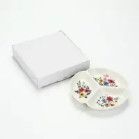 Менажница &laquo;Цветочная поляна&raquo;, 19 см, 3 ячейки, керамическая