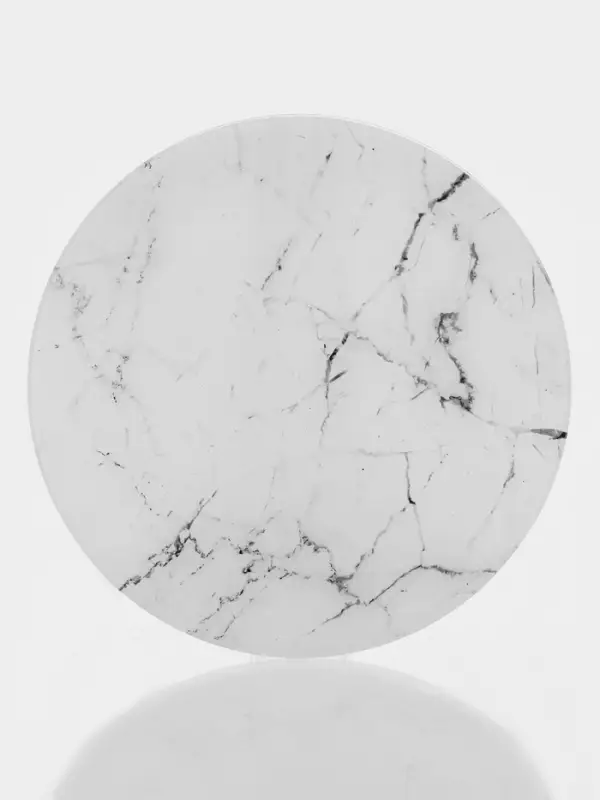 Тарелки Доляна &laquo;Мрамор&raquo;, 7 предметов: d=30 см 1 шт., d=21.5 см - 6 шт., белые