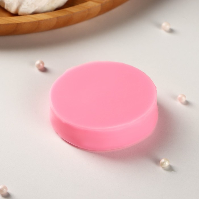 Молд Доляна «Пончик с глазурью», силикон, d=6 см, цвет розовый Молд Доляна «Пончик с глазурью», силикон, d=6 см, цвет розовый