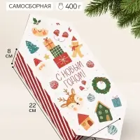 Коробка - конфета подарочная &laquo;С Новым годом&raquo;, 14&times;22&times;8 см, самосборная