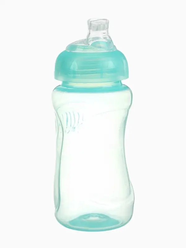 Поильник детский с мягким носиком, 300 мл., бирюзовый, +9 мес