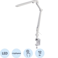 Светильник настольный  ЭРА NLED-496-12W-W светодиодный на струбцине, белый