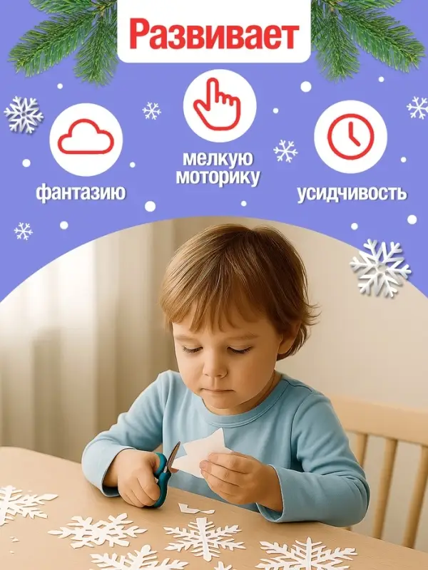 Аппликации &laquo;Мои первые снежинки&raquo;, 20 стр.