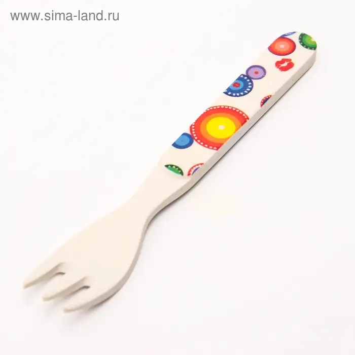 Вилка для кормления, бамбук, МИКС Вилка для кормления, бамбук, МИКС