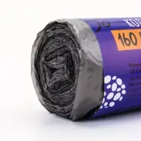 Мешки для мусора 160 л, ПНД, 10 мкм, 10 шт. в рулоне, чёрные