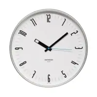 Часы настенные, интерьерные d=30 см, бесшумные, серебристый обод