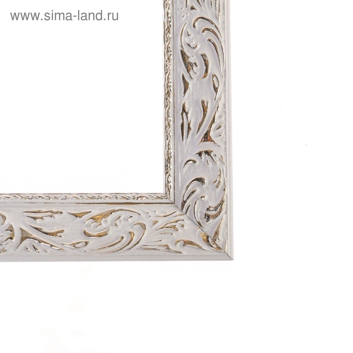 Рама для картин (зеркал) 40 х 50 х 4 см, дерево Рама для картин (зеркал) 40 х 50 х 4 см, дерево "Версаль", бело-золотая