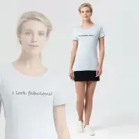 Футболка женская I Look Fabulous, голубая, размер M
