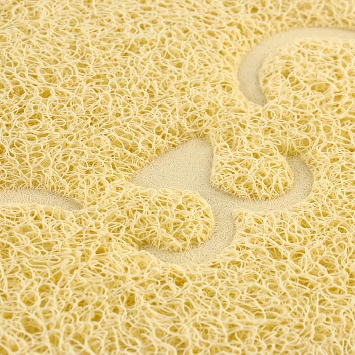 Коврик универсальный под миску и лоток «Мордочка», 30х40 см, бежевый Коврик универсальный под миску и лоток «Мордочка», 30х40 см, бежевый