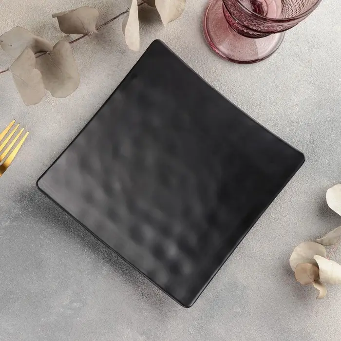 Блюдо сервировочное &laquo;Чёрный Восток&raquo;, 17.5&times;3 см, пластик, чёрное