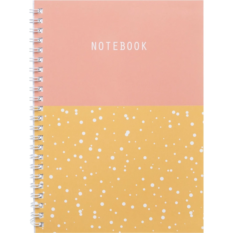 Бизнес-тетрадь Flakes pink обложка УФ лак, спираль, А5, 48л, клетка