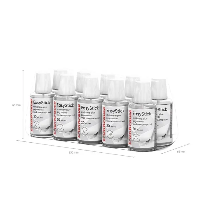 Клей канцелярский ErichKrause Standard, 20 мл, с кисточкой