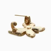 Брошь &laquo;Бабочка&raquo;, маленькая, чёрная в золоте