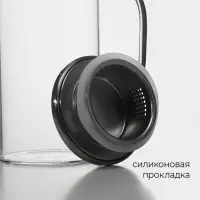 Кувшин Magistro &laquo;Богема&raquo;, 1 л, 13&times;9&times;23 см, с металлической крышкой, стекло, прозрачный