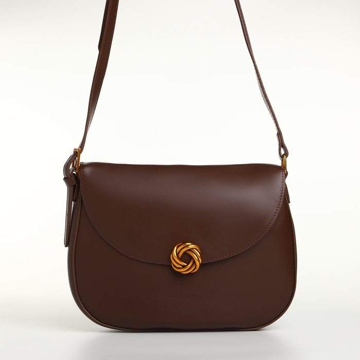 Сумка женская на клапане TEXTURA, средний размер, цвет коричневый Сумка женская на клапане TEXTURA, средний размер, цвет коричневый