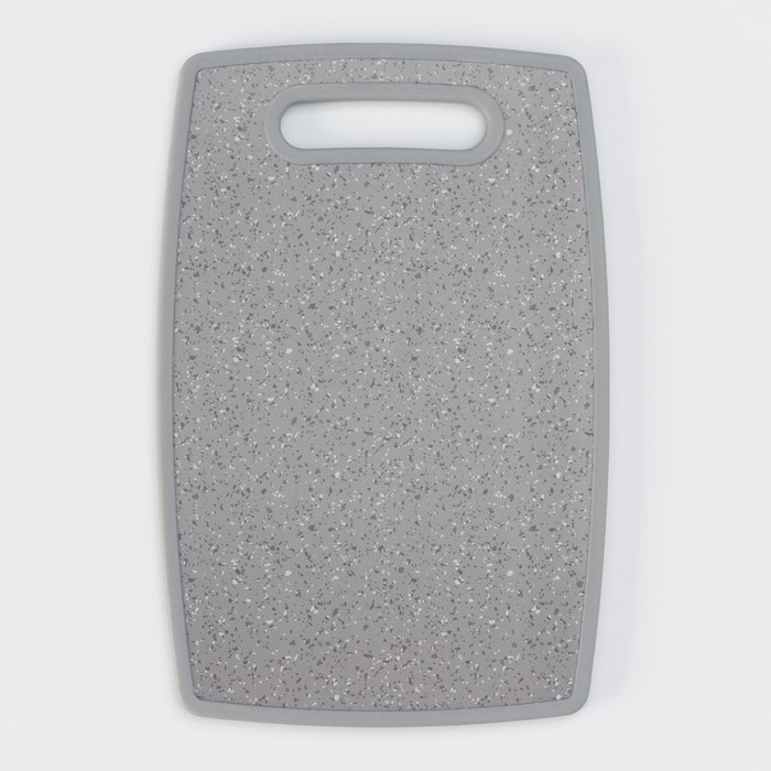 Доска разделочная пластиковая Доляна «Гранит», прямоугольная, 30×20 см, цвет серый