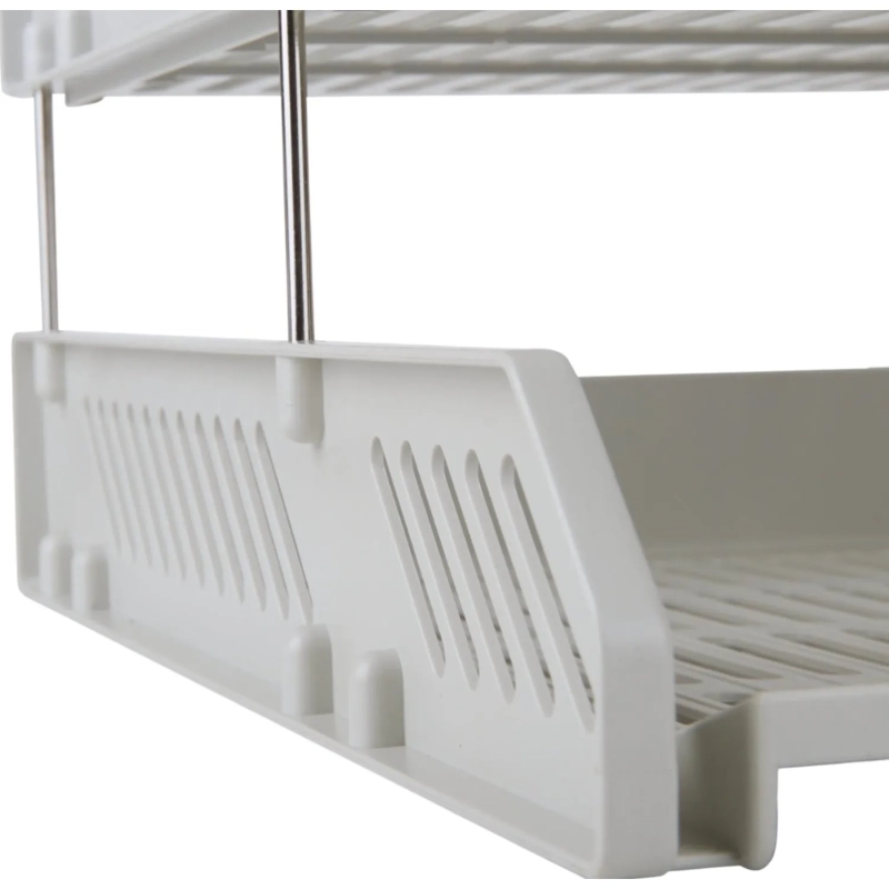 Лоток горизонтальный для бумаг Deli E9208 набор 2шт на металл.стерж серый