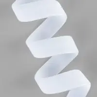 Лента бархатная, 20 мм, 18&plusmn;1 м, белая №01