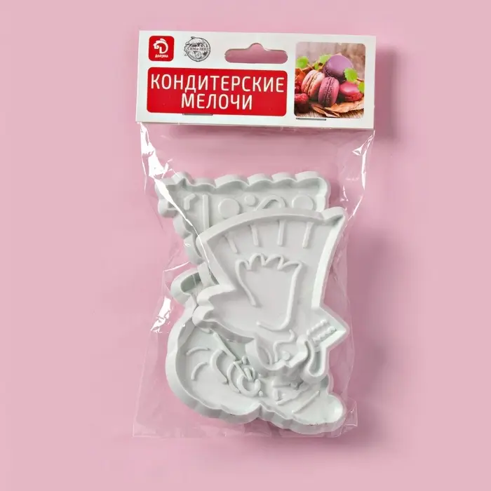 Плунжеры кондитерские Доляна &laquo;Новый год&raquo;, набор 3 шт., пластик, белые