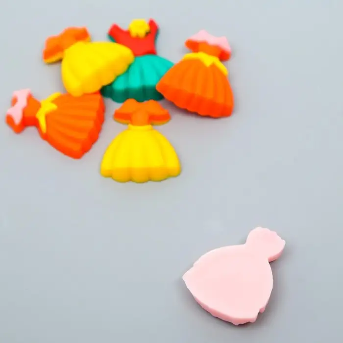 Декор для творчества резина Декор для творчества резина "Платье" набор 10 шт 2,6х2,8 см