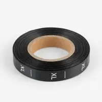 Размерник сатиновый, XL, 1000 шт., 12 мм, 30 м, чёрный