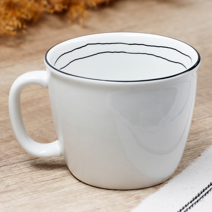 Кружка керамическая «С любовью», 400 мл, цвет белый Кружка керамическая «С любовью», 400 мл, цвет белый