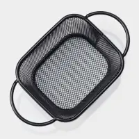 Корзинка для картофеля фри Доляна &laquo;Снеки&raquo;, мелкая сетка, чёрная