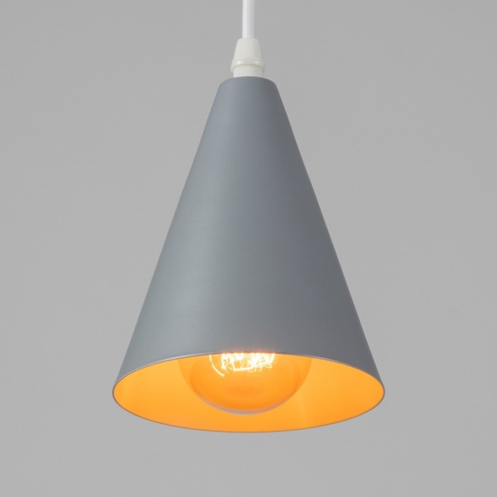Светильник BayerLux Подвес Светильник BayerLux Подвес "Конус" 1x40Вт E27 серый 12х12х16-96 см