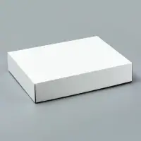 Коробка сборная, без печати, крышка - дно &laquo;белая&raquo; без окна 30.5&times;24&times;6.1 см