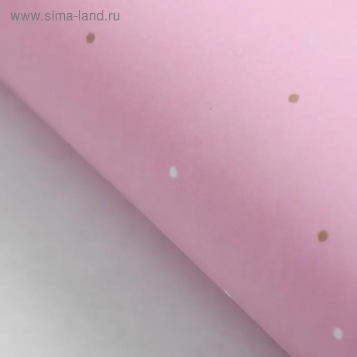 Бумага упаковочная &laquo;Цветы&raquo;, розовый, 70 х 100 см